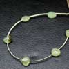 Natural Earth Mined Prehnite C Grade Faceted Heart Drops Briolette 8mm , 6 Beads.